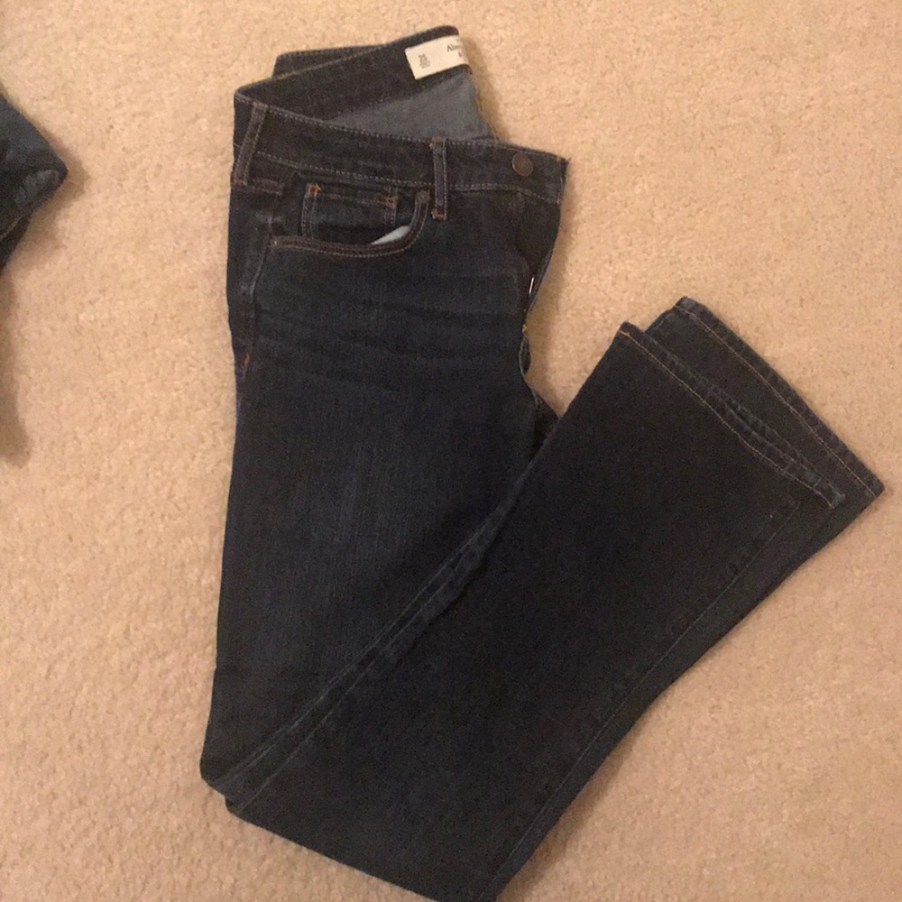 A&F boot-cut dark wash jeans